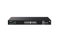 Tenda TEG2220P-16-250W Gigabit Websmart L2 Cloud PoE+ Switch 230W, 16x1Gb/s PoE+, 2xRJ45, 2xSFP,Rack