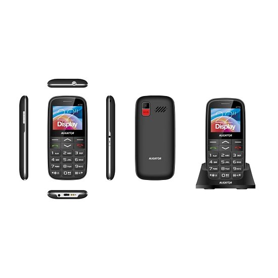 ALIGATOR A770 Senior černý + stol.nab.