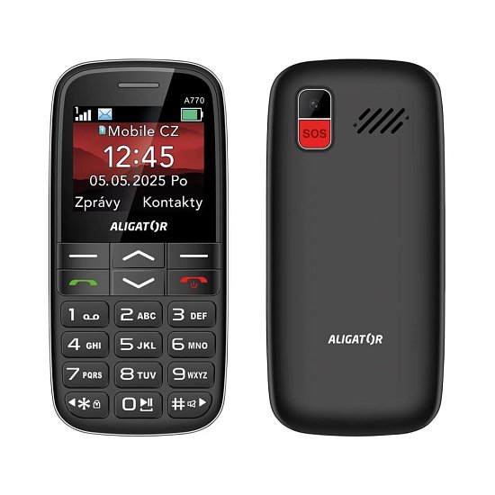 ALIGATOR A770 Senior černý + stol.nab.