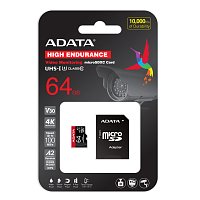 Adata High Endurance/Micro SD/64GB/UHS-I U3 / Class 10/+ Adaptér
