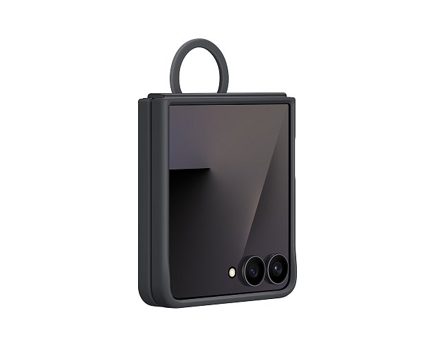 Samsung Silikonový kryt s držákem na prst Flip7 Black
