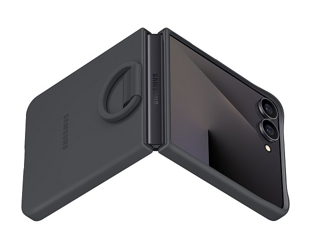 Samsung Silikonový kryt s držákem na prst Flip7 Black