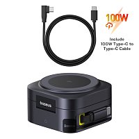 Baseus Magnetický bezdrátový nabíjecí stojánek PicoGo Series 2v1 Qi2 67W černý