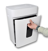 Skartovačka DESQ, 2 x 12 mm, 20l, křížový řez, bílá