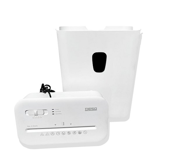 Skartovačka DESQ, 4 x 38 mm, 15l, křížový řez, bílá