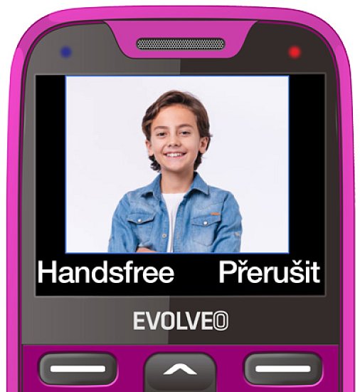EVOLVEO EasyPhone XR, mobilní telefon pro seniory s nabíjecím stojánkem, růžový