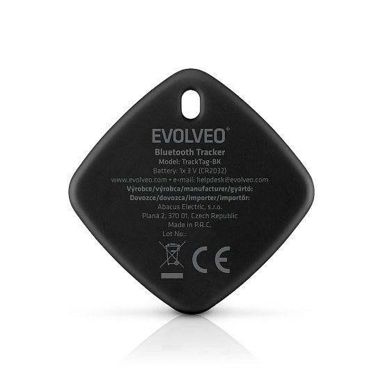 EVOLVEO TrackTag, Bluetooth lokátor s Apple Find My, černý