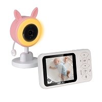 EVOLVEO Baby Monitor N35, dětská chůvička s kamerou,VOX,teploměr,noční vidění,RGB světlo,Růžová