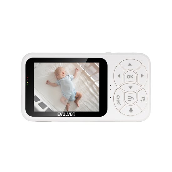 EVOLVEO Baby Monitor N35, dětská chůvička s kamerou,VOX,teploměr,noční vidění,RGB světlo,Růžová