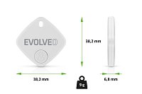 EVOLVEO TrackTag, Bluetooth lokátor s Apple Find My, bílý