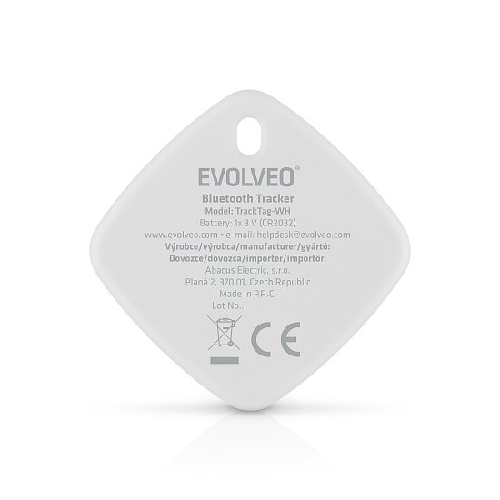 EVOLVEO TrackTag, Bluetooth lokátor s Apple Find My, bílý