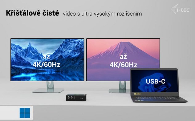 i-tec Thunderbolt5 Quattro Display Docking Station, 5x USB, 2.5 GLAN, Power Delivery 140W