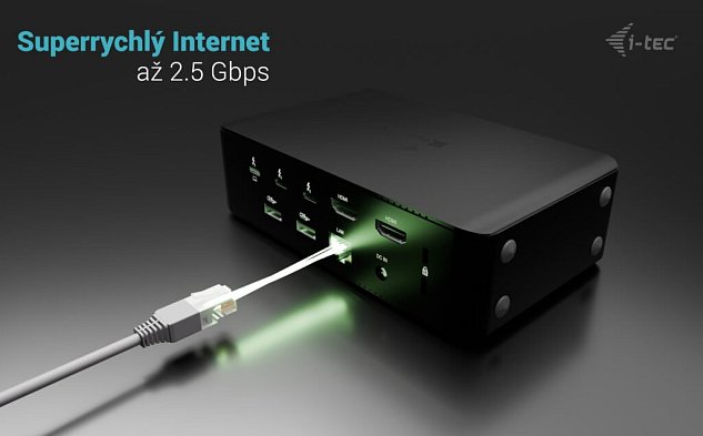 i-tec Thunderbolt5 Quattro Display Docking Station, 5x USB, 2.5 GLAN, Power Delivery 140W