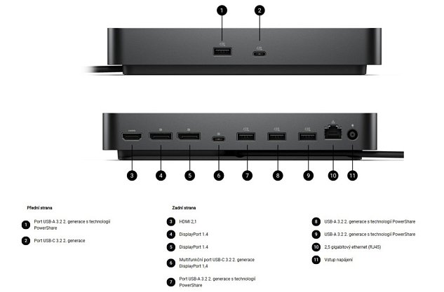 Dell dokovací stanice WD25 100W Power delivery USB-C