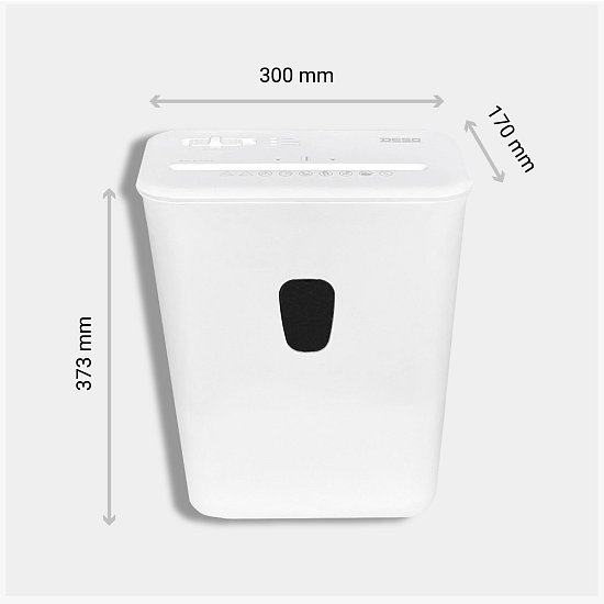 Skartovačka DESQ, 4 x 38 mm, 15l, křížový řez, bílá
