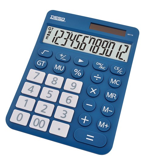 Kalkulačka DESQ XL, tmavě modrá