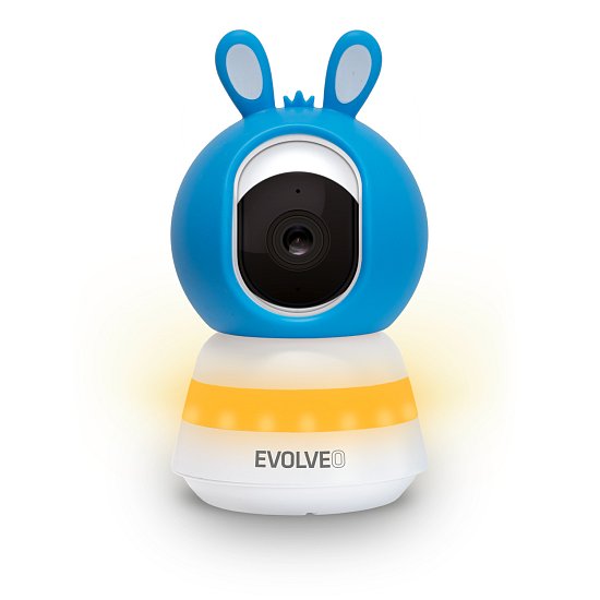 EVOLVEO Baby Monitor LUX- Chytrá 360° videochůvička s nočním viděním, detekcí pláče a pohybu, modrá