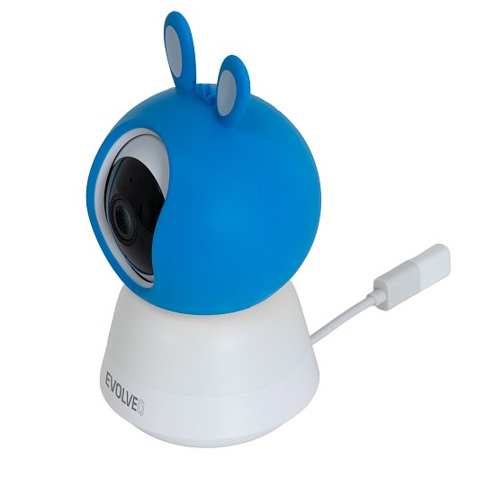 EVOLVEO Baby Monitor LUX- Chytrá 360° videochůvička s nočním viděním, detekcí pláče a pohybu, modrá