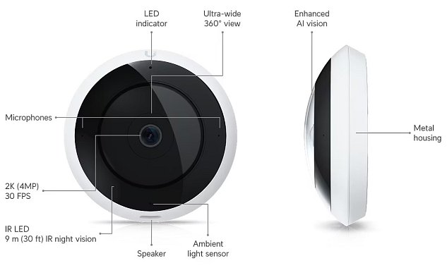 Ubiquiti UVC-AI-360-W, UniFi Protect AI 360, bílá