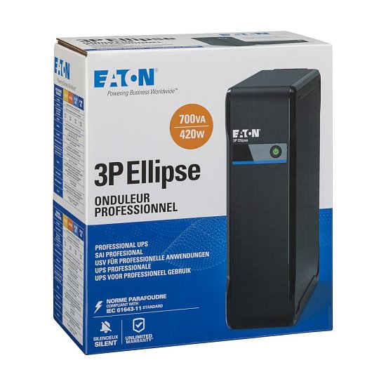 Eaton UPS 1/1fáze,700VA- 3P Ellipse 700 FR