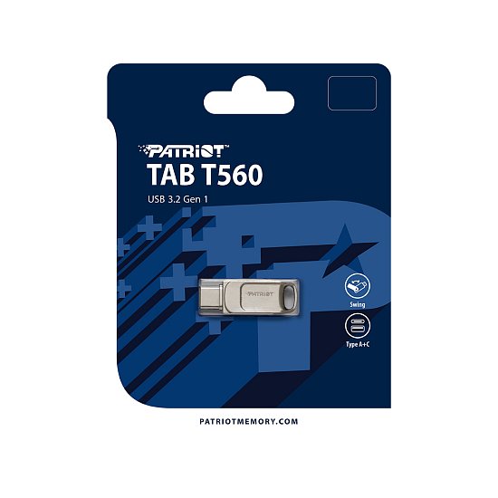 Patriot TAB T560/128GB/USB 3.2/USB-A + USB-C/Stříbrná