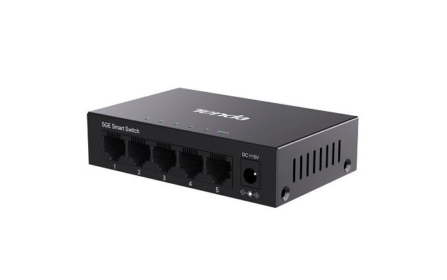 Tenda TEG2205D Websmart L2 cloud managed switch, 5x 10/100/1000 Mbps, Kov, Fanless - bez ventilátorů