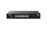 Tenda TEG2216D Websmart L2 cloud managed switch, 16x 10/100/1000 Mbps, Kov, Fanless-bez ventilátorů