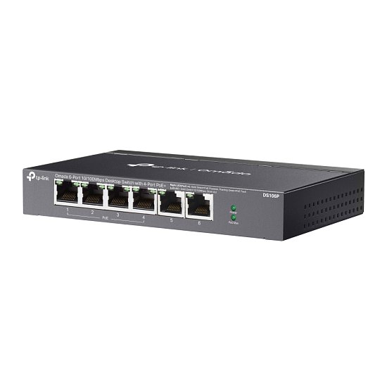 DS106P TP-link Omada 6x 10/100 Mbps, 4 PoE+,switch