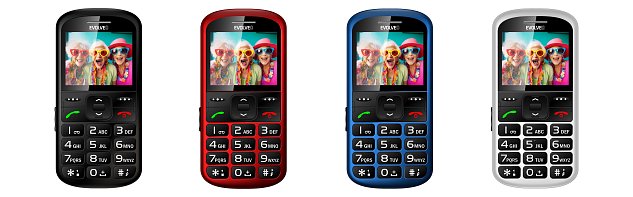 EVOLVEO EasyPhone XS, mobilní telefon pro seniory, černý