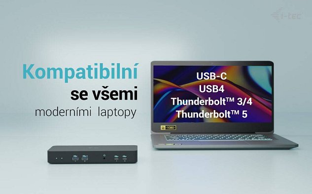 i-tec USB-C Intelligent Triple Display Docking Station, Power Delivery 100W