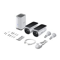 Baseus Venkovní kamera Security S1 Pro 3K (sada 2ks++centrální stanice) bílá