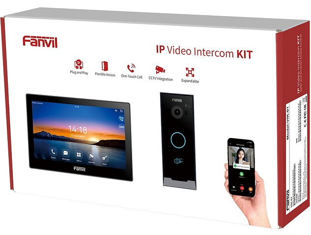 Fanvil VIK-01, video interkom kit (dotyková stanice i504W + interkom i60 + app), Wi-Fi, 7