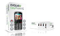EVOLVEO EasyPhone XS, mobilní telefon pro seniory, bílý