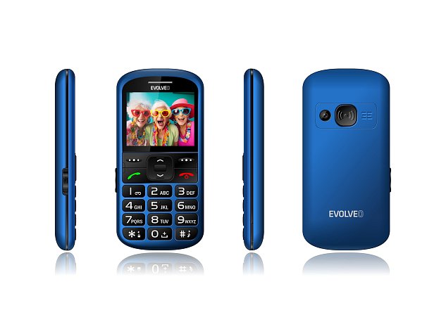 EVOLVEO EasyPhone XS, mobilní telefon pro seniory, modrý