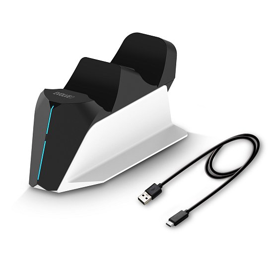 EVOLVEO DockCharge, nabíjecí základna a stojánek pro dva ovladače PS5