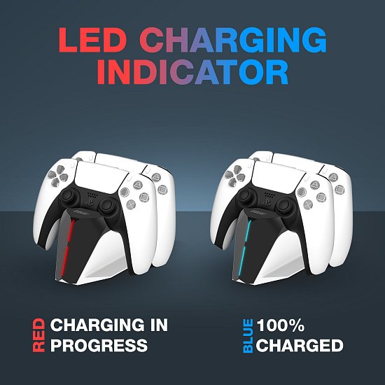 EVOLVEO DockCharge, nabíjecí základna a stojánek pro dva ovladače PS5