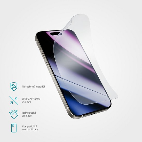 Epico Flexiglass iPhone 13/14/16e - s aplikátorem