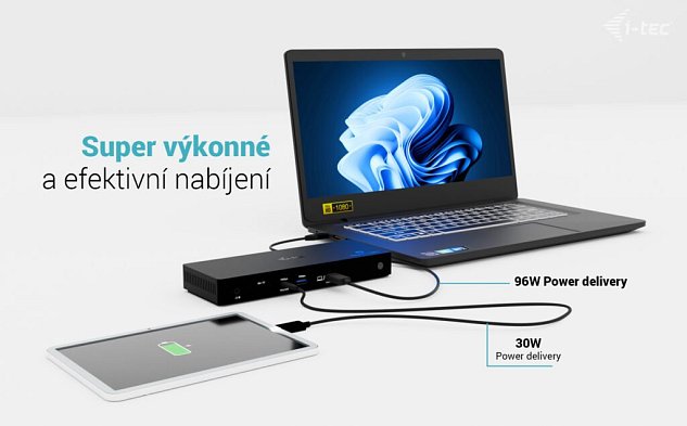 i-tec Thunderbolt4 3x Display Docking Station, Power Delivery 96W