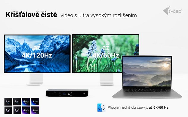 i-tec Thunderbolt4 3x Display Docking Station, Power Delivery 96W