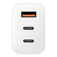 OBAL:ME GaN Cestovní Nabíječka USB-A + 2xUSB-C 65W White