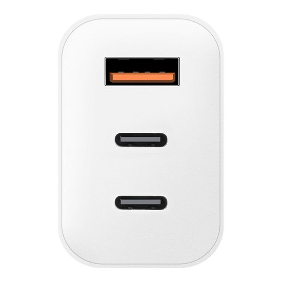 OBAL:ME GaN Cestovní Nabíječka USB-A + 2xUSB-C 65W White