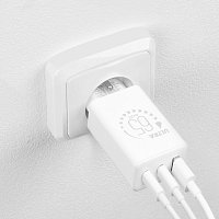 OBAL:ME GaN Cestovní Nabíječka USB-A + 2xUSB-C 65W White