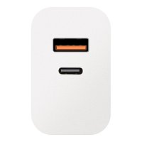 OBAL:ME Cestovní Nabíječka USB-A + USB-C 25W White