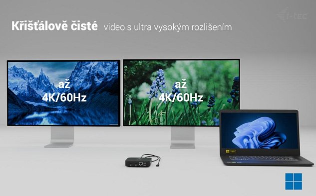 i-tec USB-C Dual HDMI Docking Station with Power Delivery 100W + i-tec Universal Charger 100W