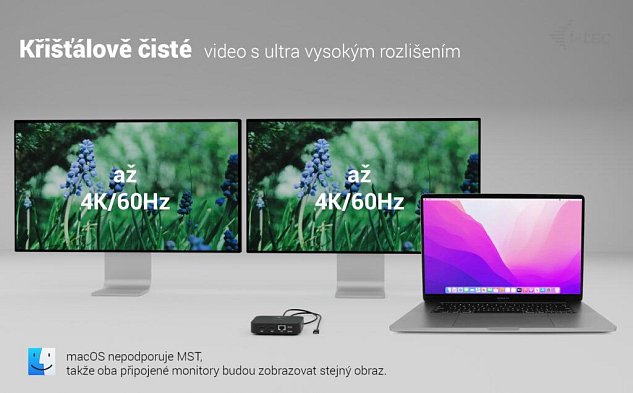 i-tec USB-C Dual HDMI Docking Station with Power Delivery 100W + i-tec Universal Charger 100W