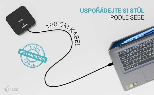 i-tec USB-C Dual HDMI Docking Station with Power Delivery 100W + i-tec Universal Charger 100W