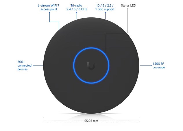 Ubiquiti U7-Pro-XG-B, UniFi AP U7 Pro XG, černá
