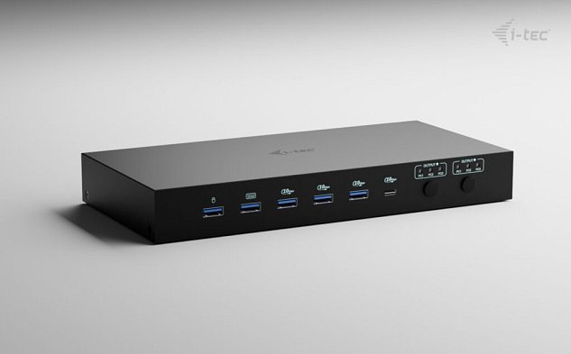 i-tec USB-C KVM Docking station for 3 Hosts, Dual Display, 2x Power Delivery (1x 92W/2x 65W)