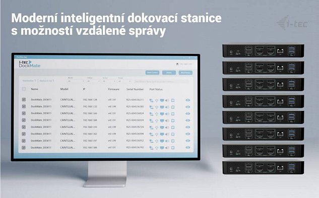 i-tec Universal Intelligent Dual Display Docking Station, Power Delivery 100W