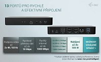 i-tec Universal Intelligent Dual Display Docking Station, Power Delivery 100W